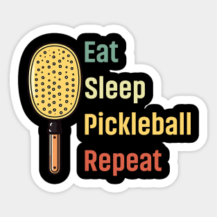 Eat Sleep Pickleball Repeat Funny Pickleball Lover Sticker